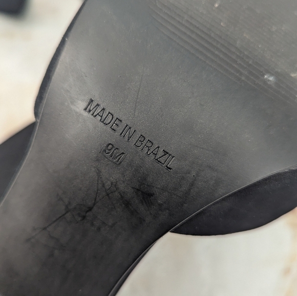 Steve Madden Velvet high heel cuff ankle strap buckle shoes Made In Brazil Sz 9M - Picture 11 of 13